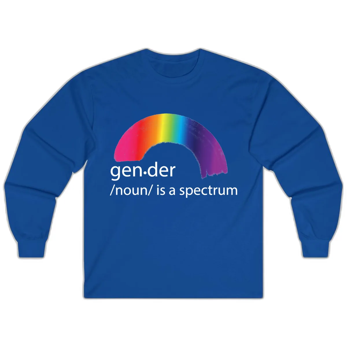 Gender Is A Spectrum Long Sleeve in Royal
