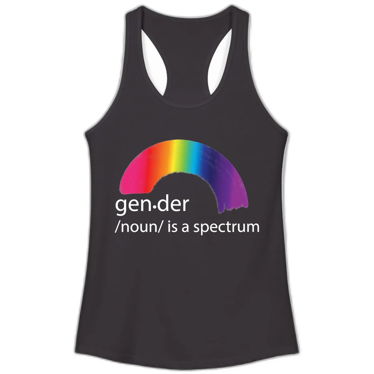 Gender Is A Spectrum Ladies Tank in Black