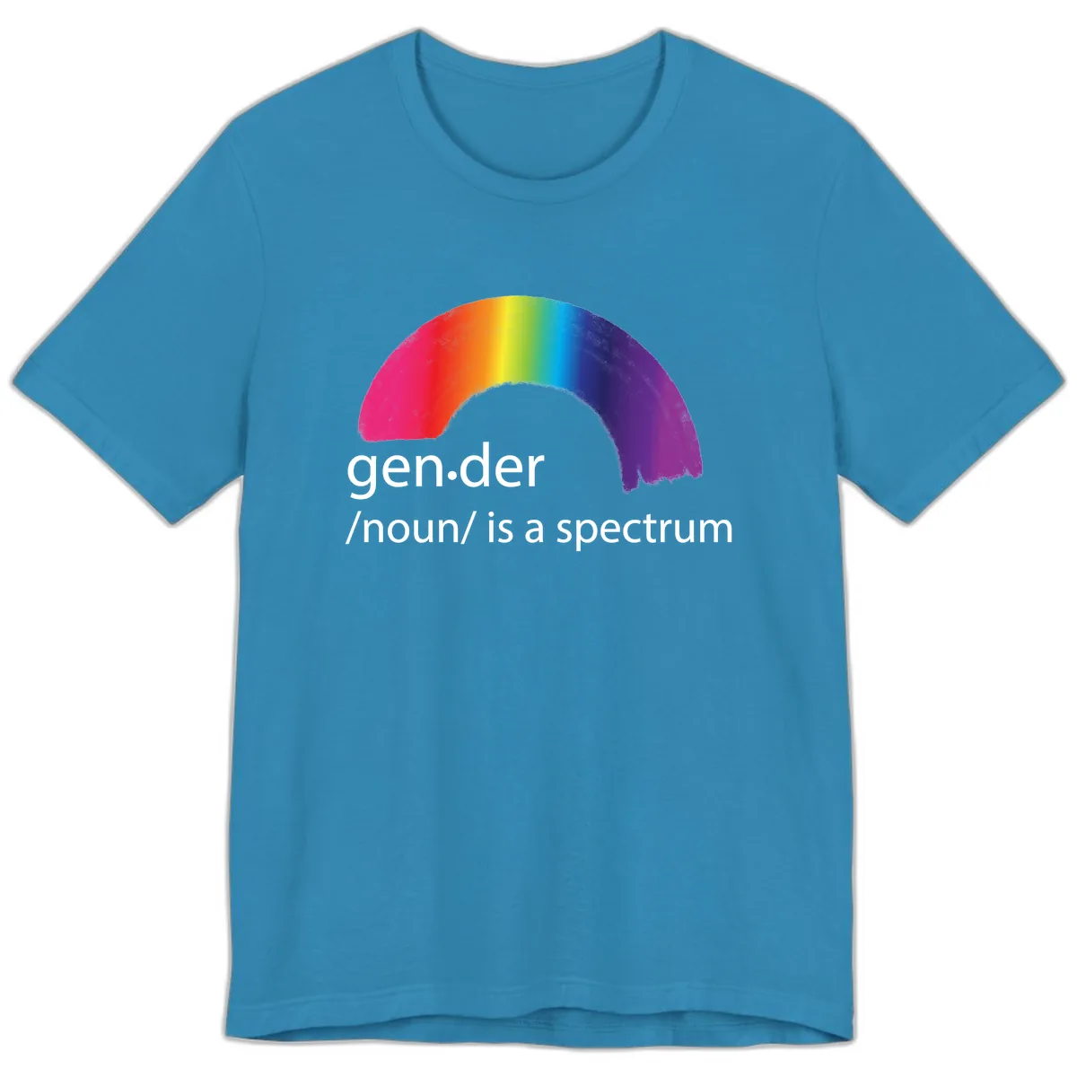 Gender Is A Spectrum Premium T-Shirt in Aqua