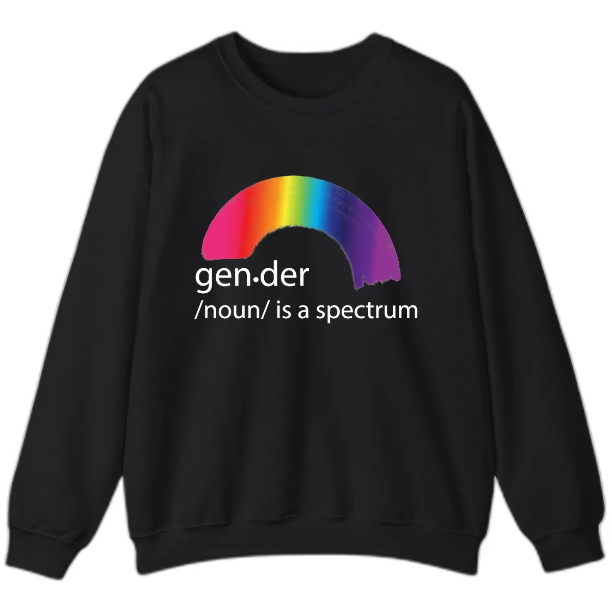 Gender Is A Spectrum Sweatshirt in Black