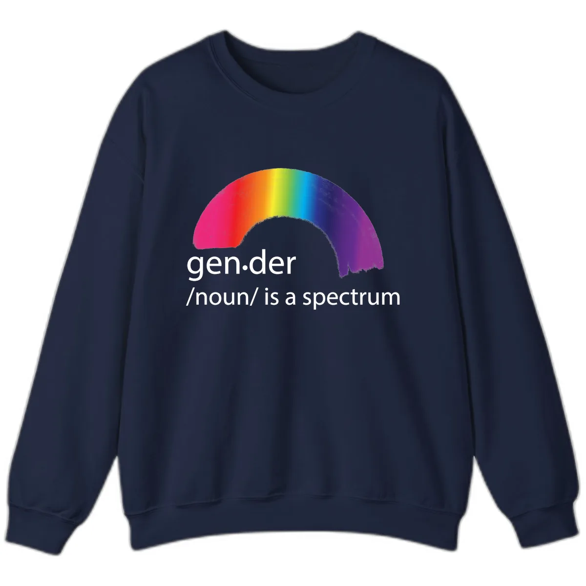 Gender Is A Spectrum Sweatshirt in Navy