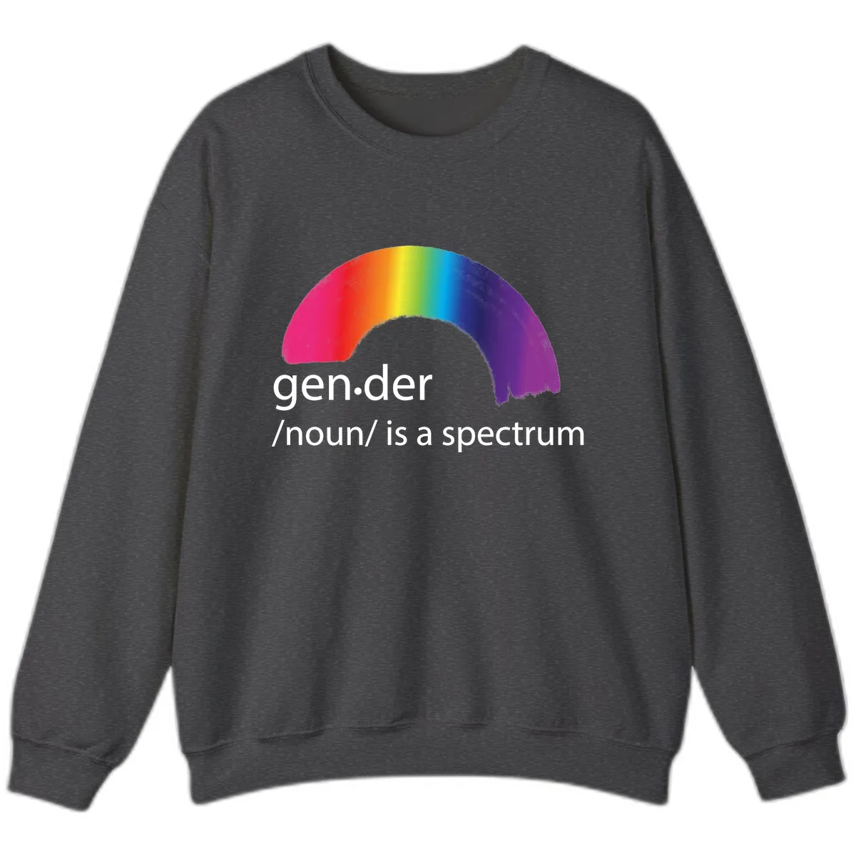 Gender Is A Spectrum Sweatshirt in Dark Heather