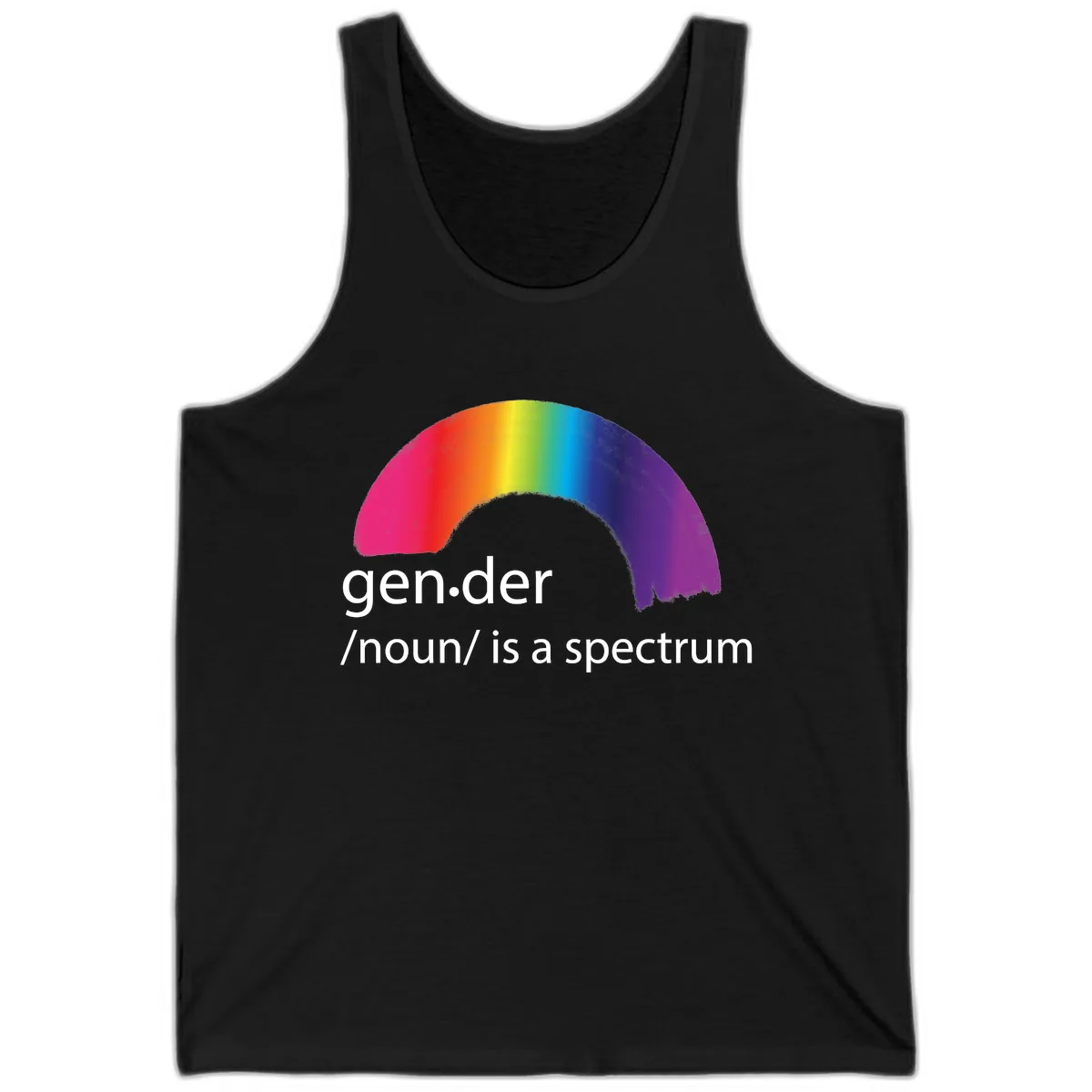 Gender Is A Spectrum Tank in Black