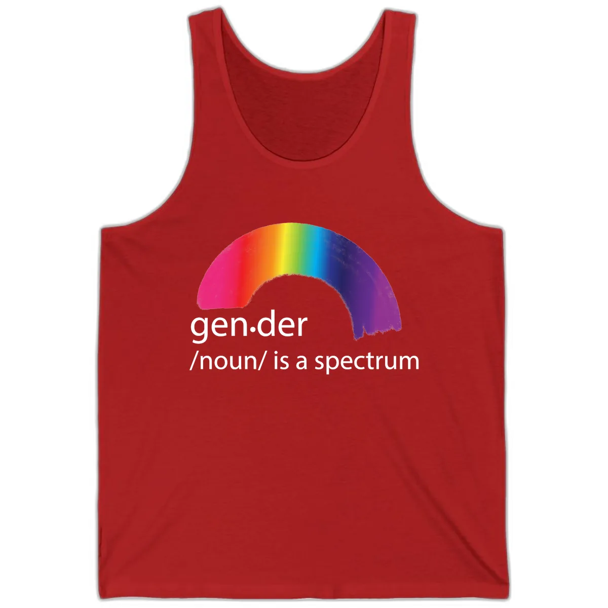 Gender Is A Spectrum Tank in Red