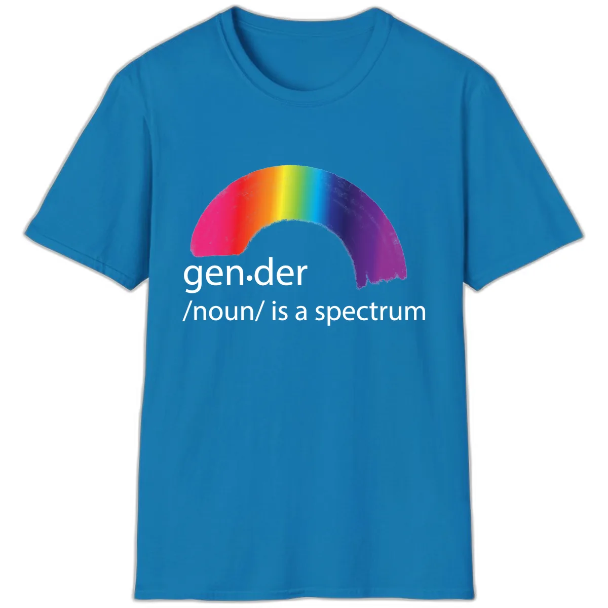 Gender Is A Spectrum T-Shirt in Sapphire