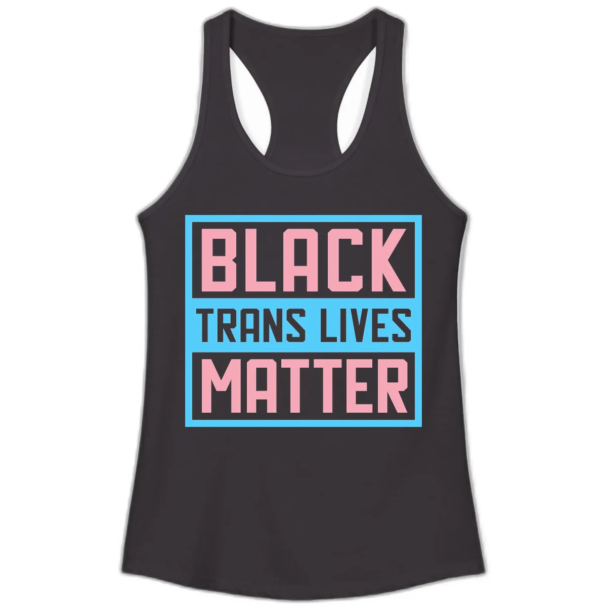 Black Trans Lives Matter Ladies Tank in Black