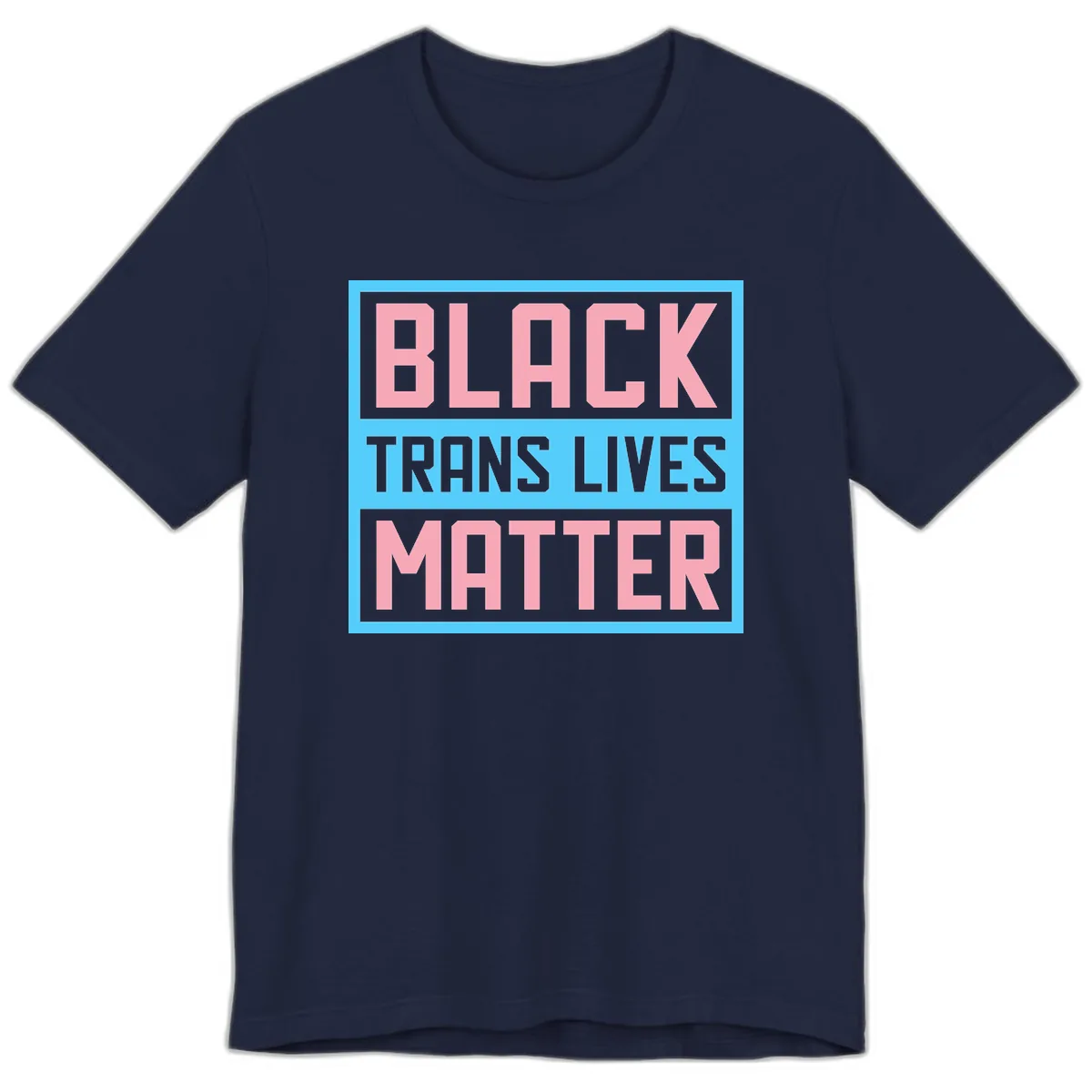 Black Trans Lives Matter Premium T-Shirt in Navy