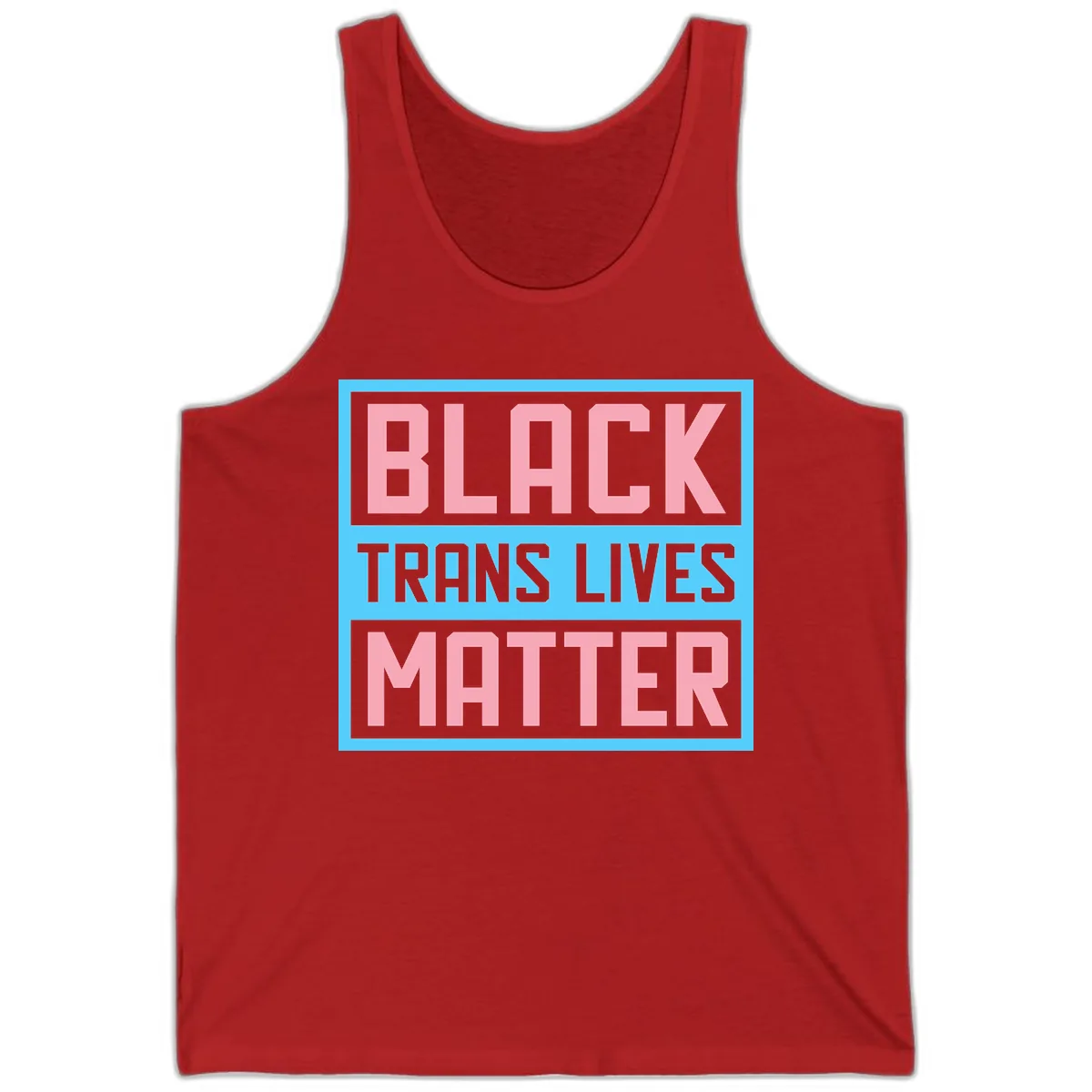 Black Trans Lives Matter Tank in Red