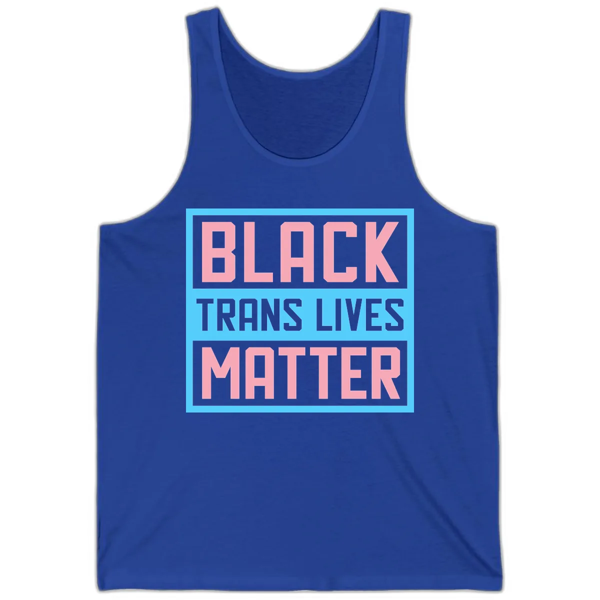 Black Trans Lives Matter Tank in True Royal