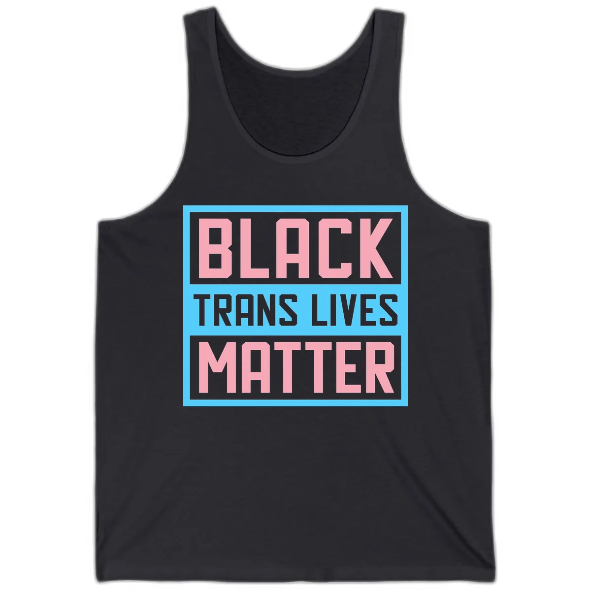 Black Trans Lives Matter Tank in Dark Grey
