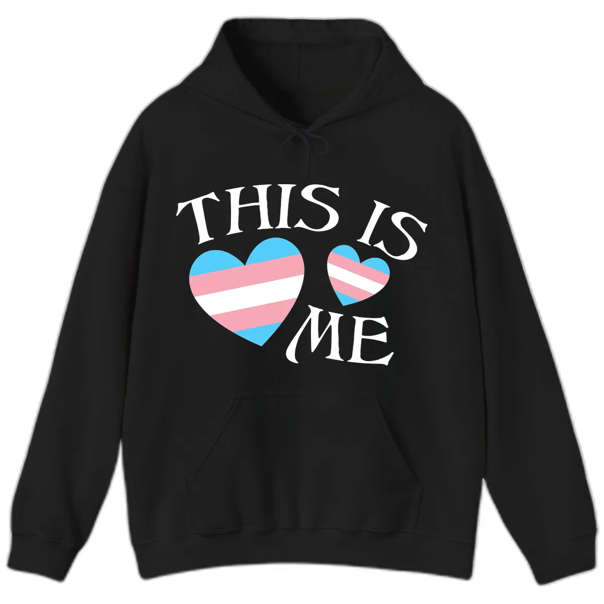 This Is Me Pride Hearts Hoodie in Black