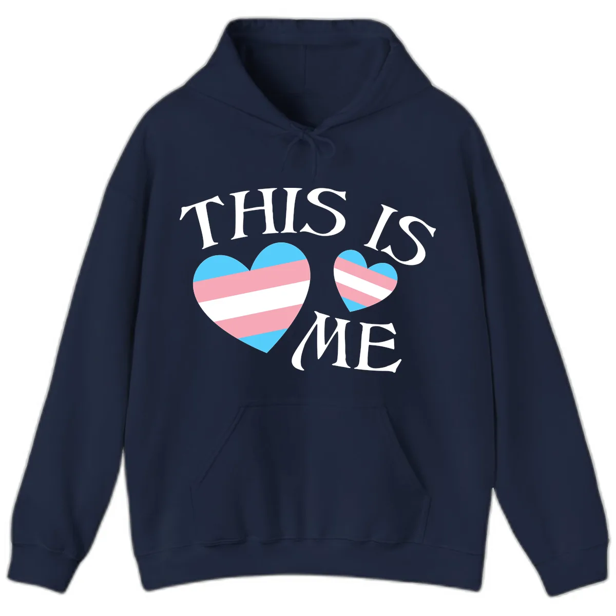 This Is Me Pride Hearts Hoodie in Navy