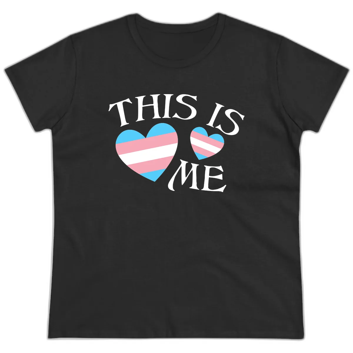 This Is Me Pride Hearts Ladies Tee in Black