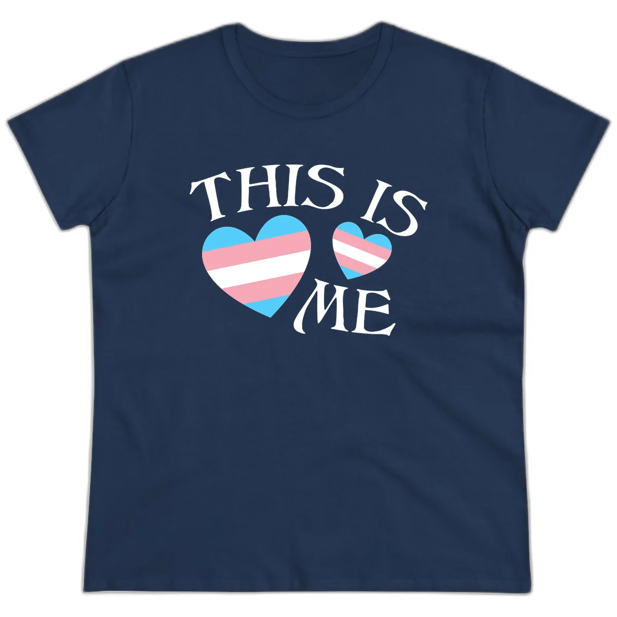 This Is Me Pride Hearts Ladies Tee in Navy