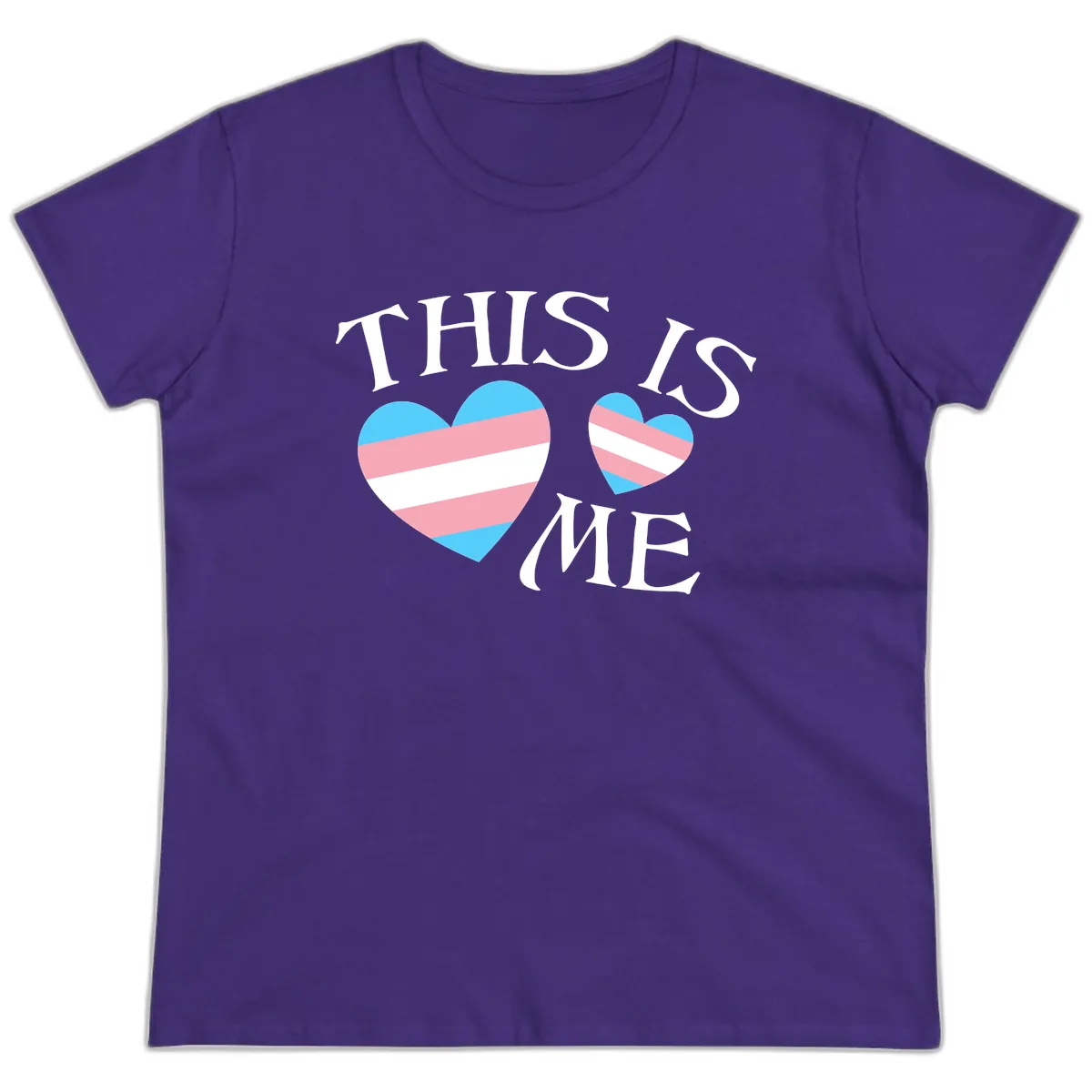 This Is Me Pride Hearts Ladies Tee in Purple