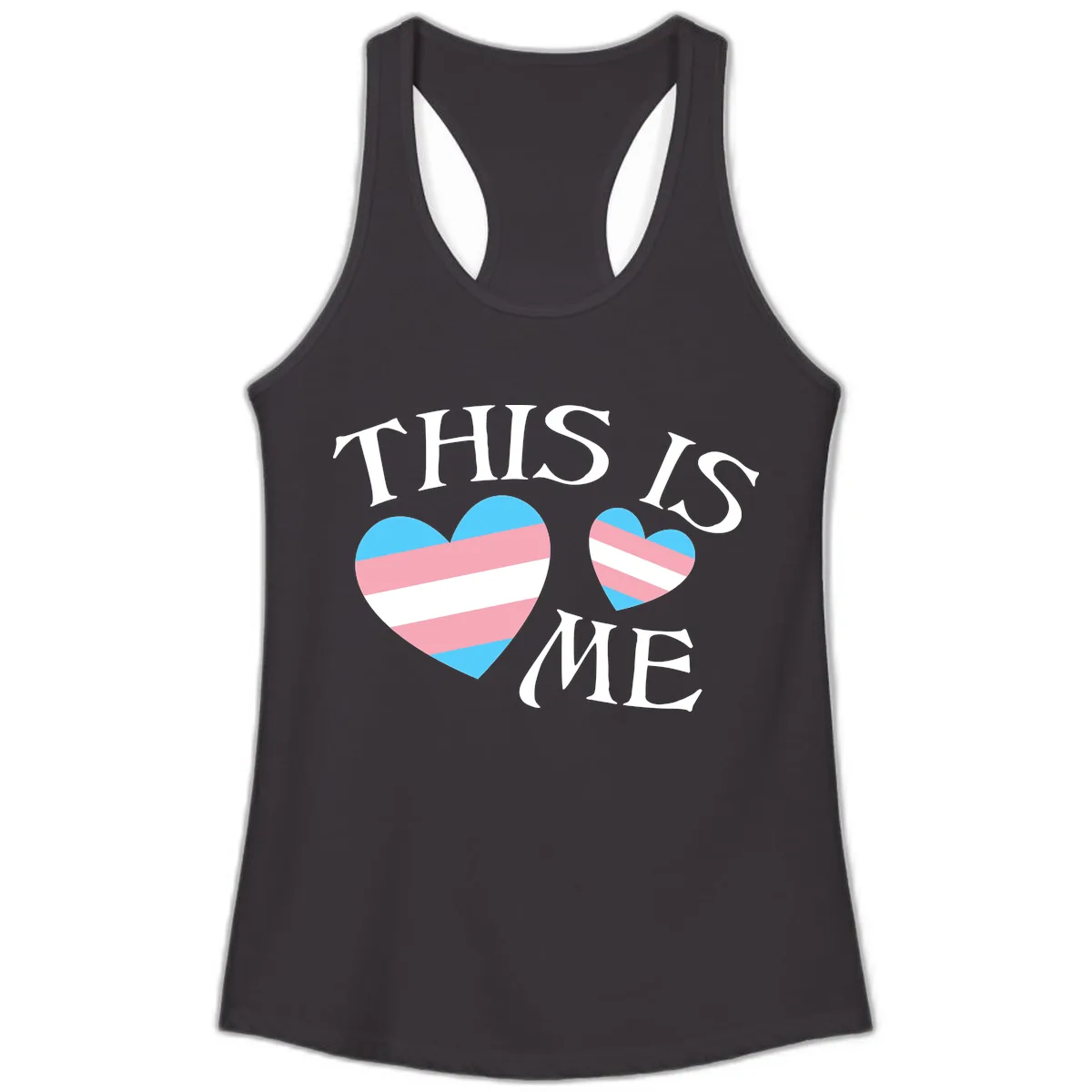 This Is Me Pride Hearts Ladies Tank in Black