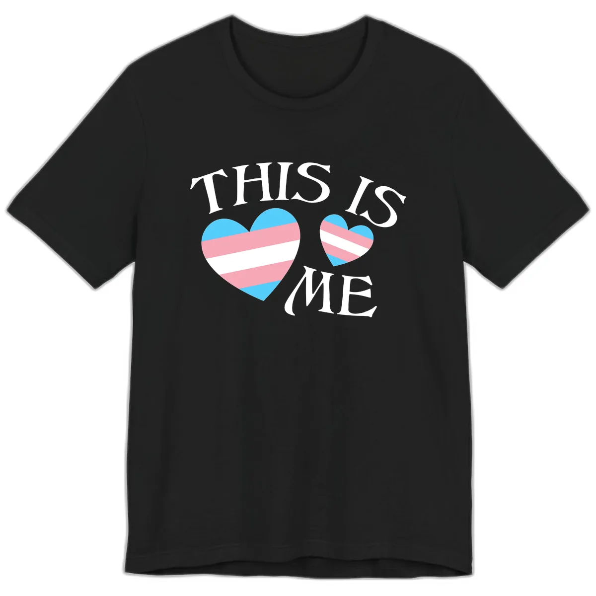 This Is Me Pride Hearts Premium T-Shirt in Black