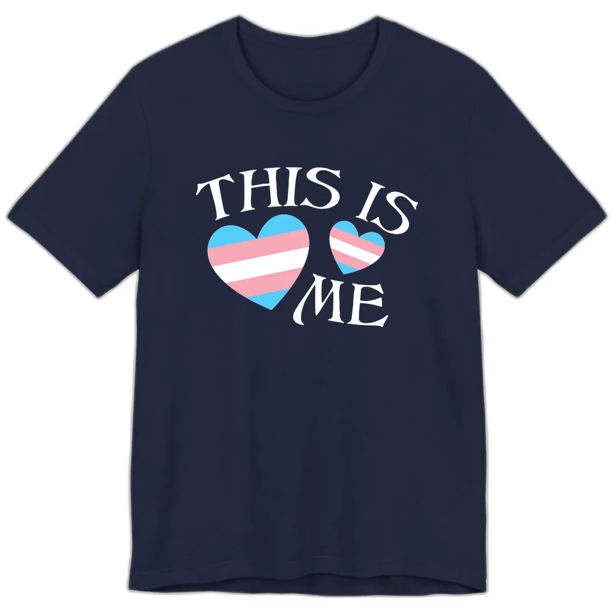 This Is Me Pride Hearts Premium T-Shirt in Navy