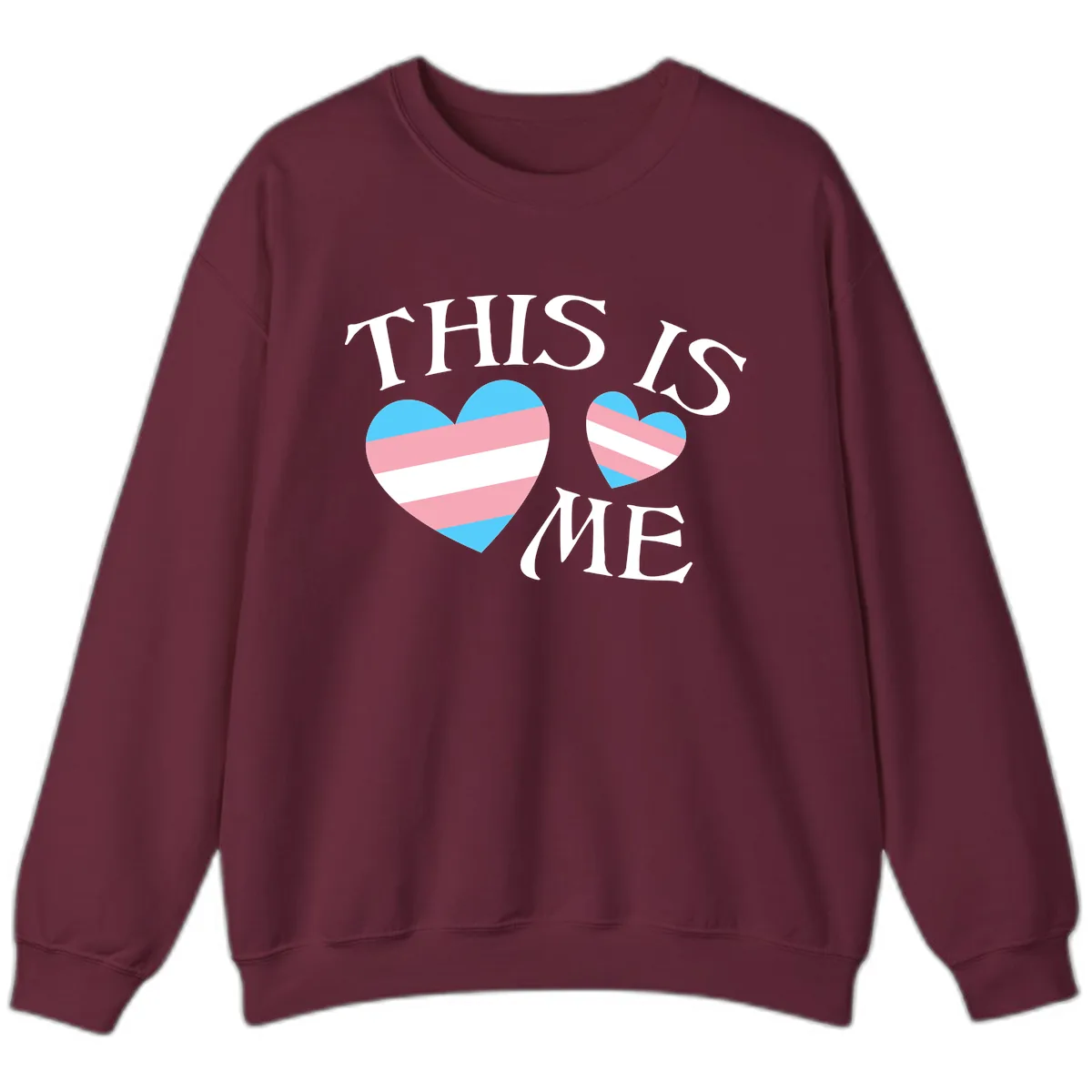 This Is Me Pride Hearts Sweatshirt in Maroon