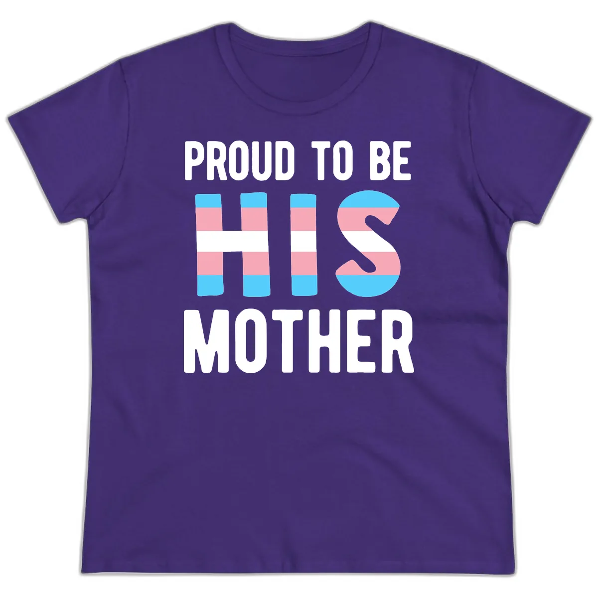 Proud To Be S Mother Ladies Tee in Purple