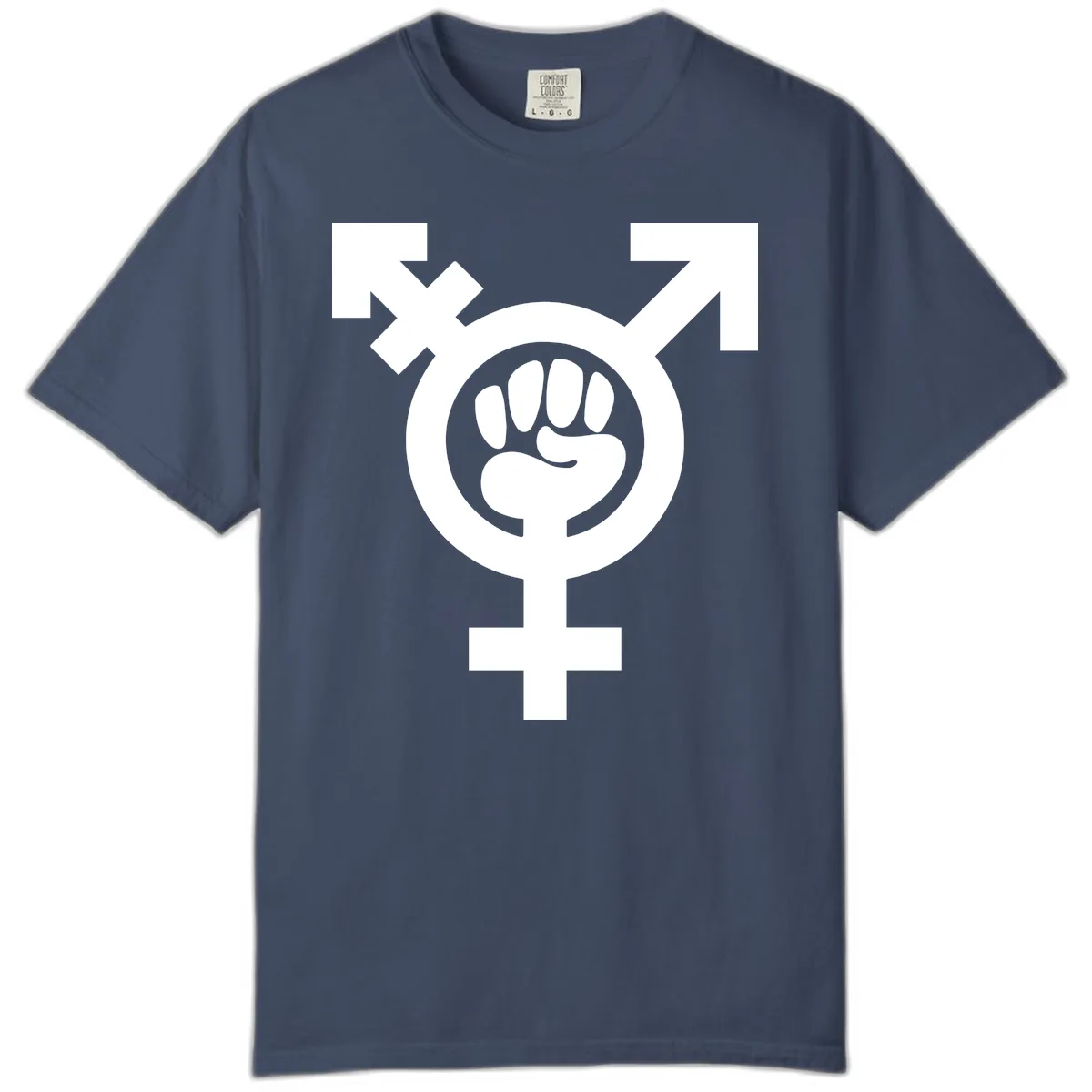 Feminist Power Fist Comfort Color in Midnight