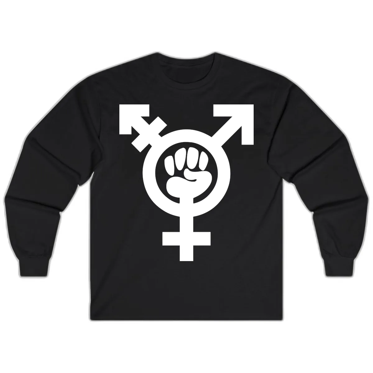Feminist Power Fist Long Sleeve in Black