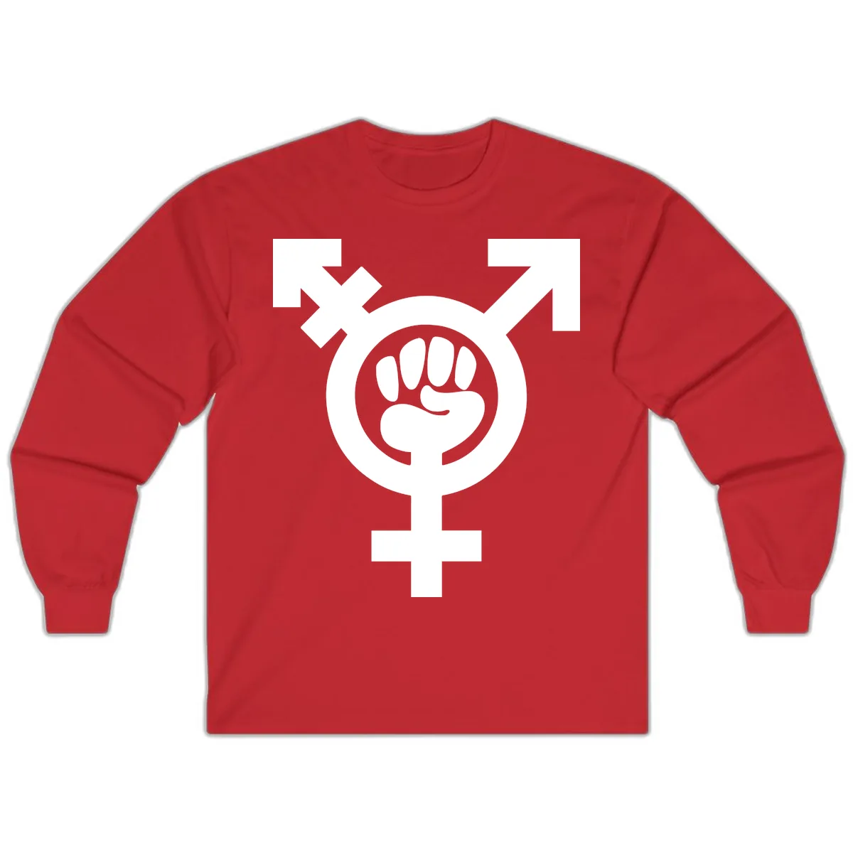 Feminist Power Fist Long Sleeve in Red