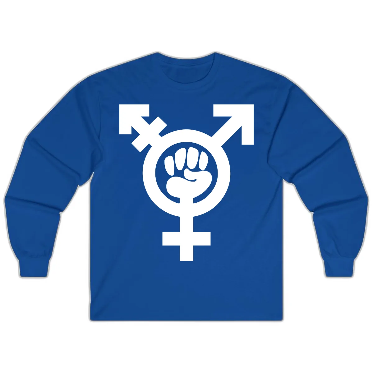 Feminist Power Fist Long Sleeve in Royal