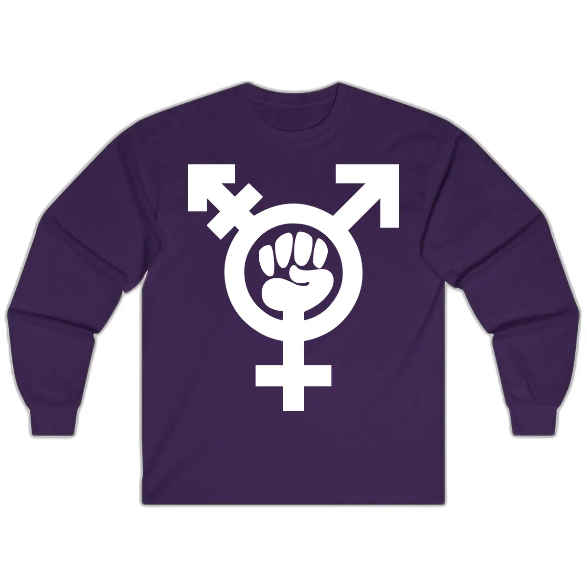 Feminist Power Fist Long Sleeve in Purple