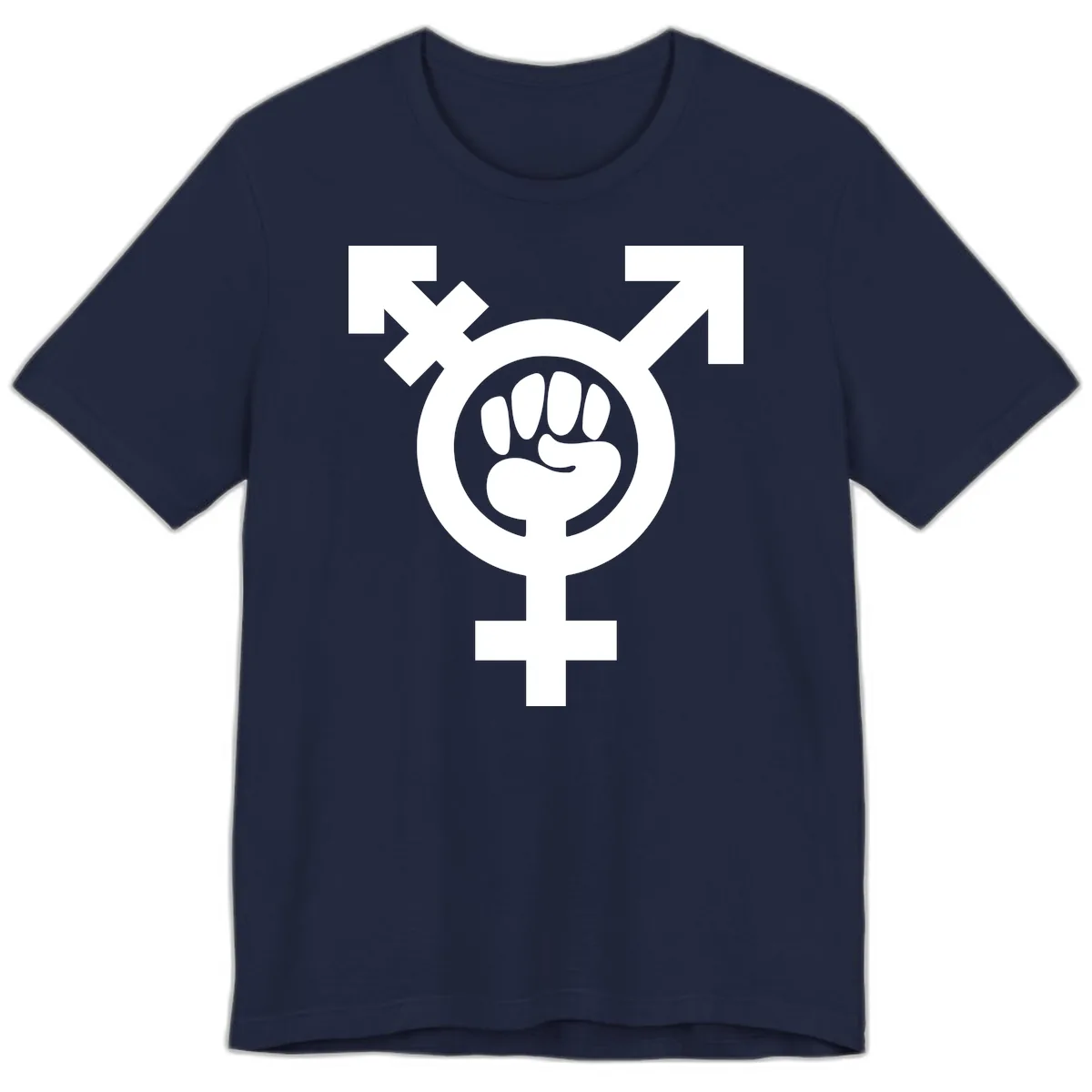 Feminist Power Fist Premium T-Shirt in Navy