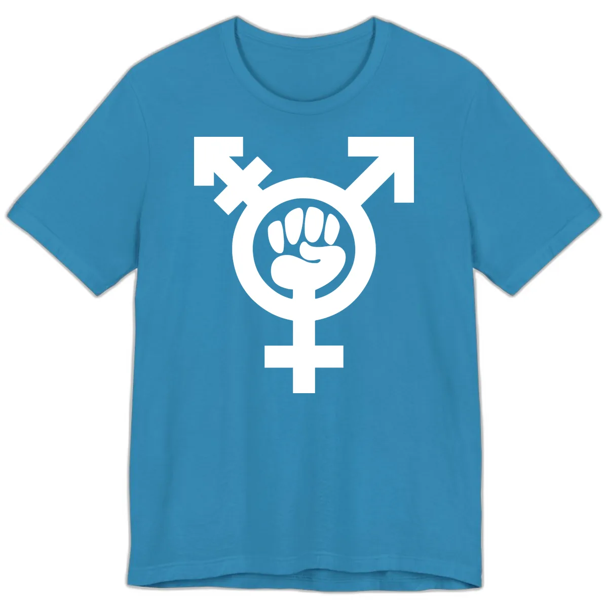 Feminist Power Fist Premium T-Shirt in Aqua