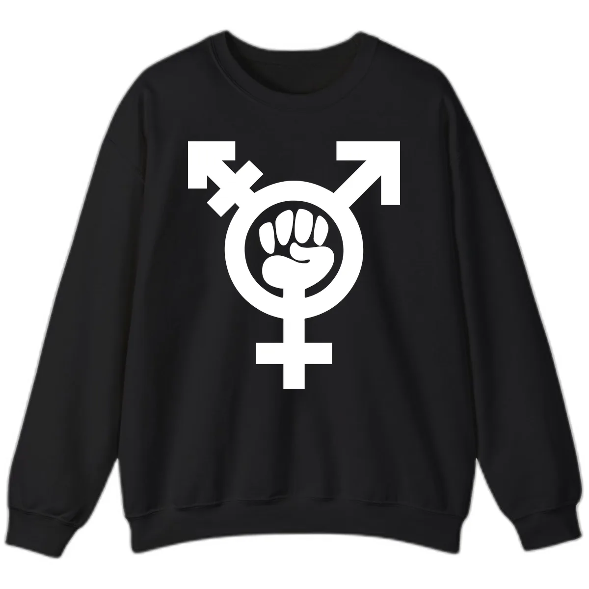 Feminist Power Fist Sweatshirt in Black
