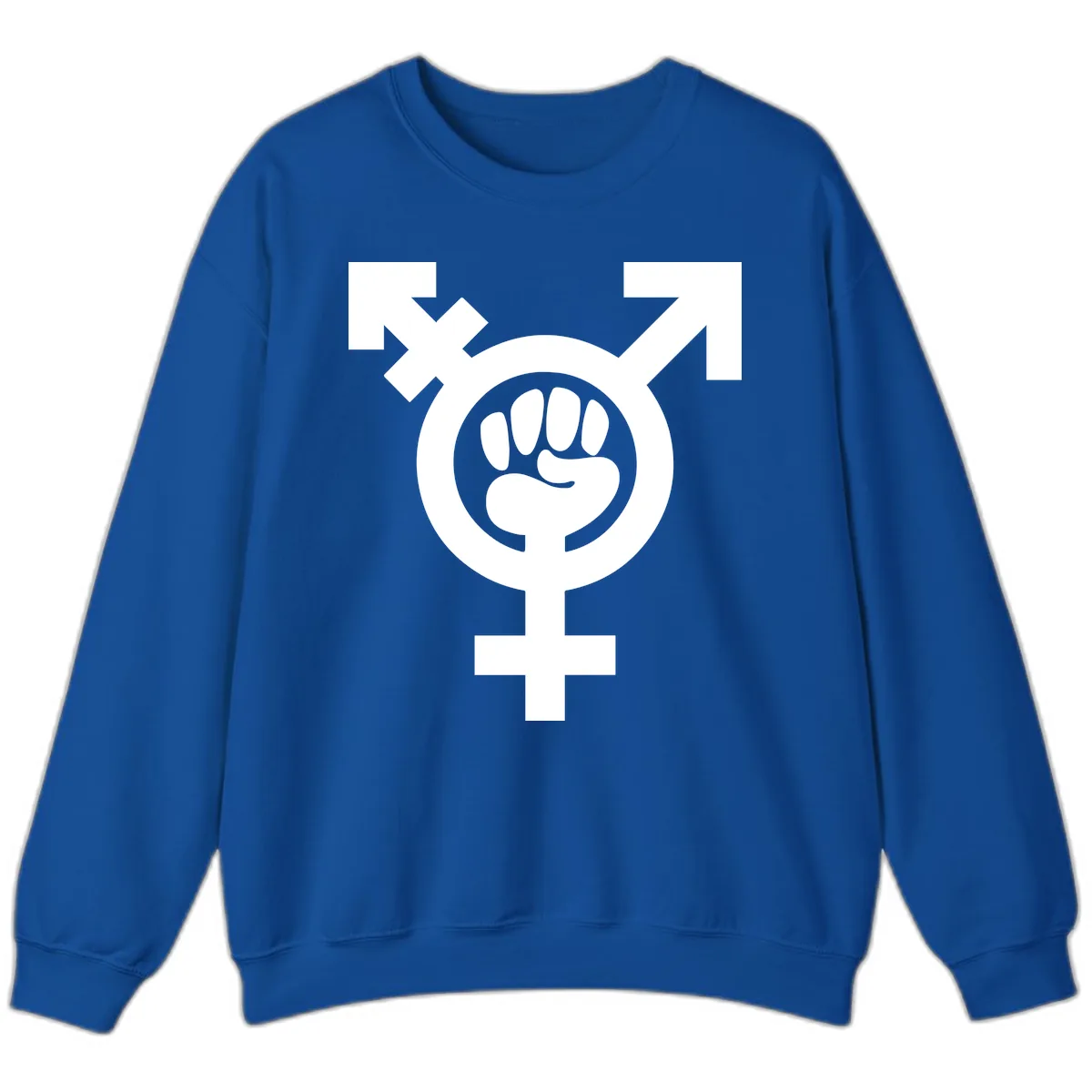 Feminist Power Fist Sweatshirt in Royal