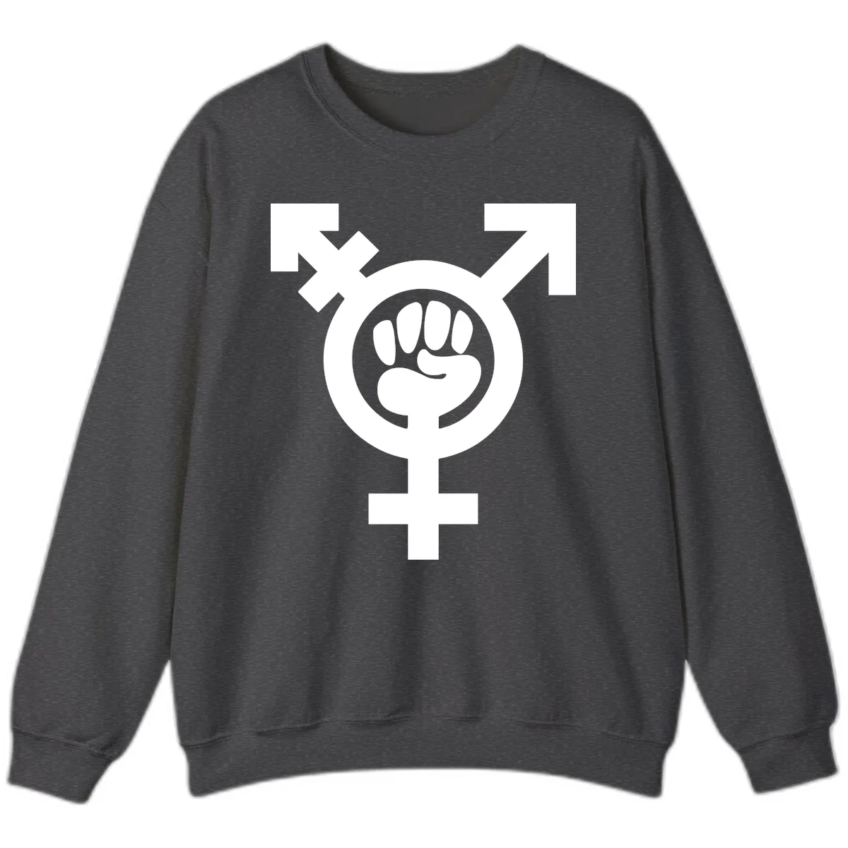 Feminist Power Fist Sweatshirt in Dark Heather