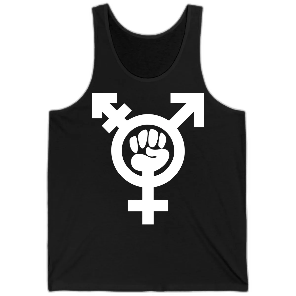 Feminist Power Fist Tank in Black