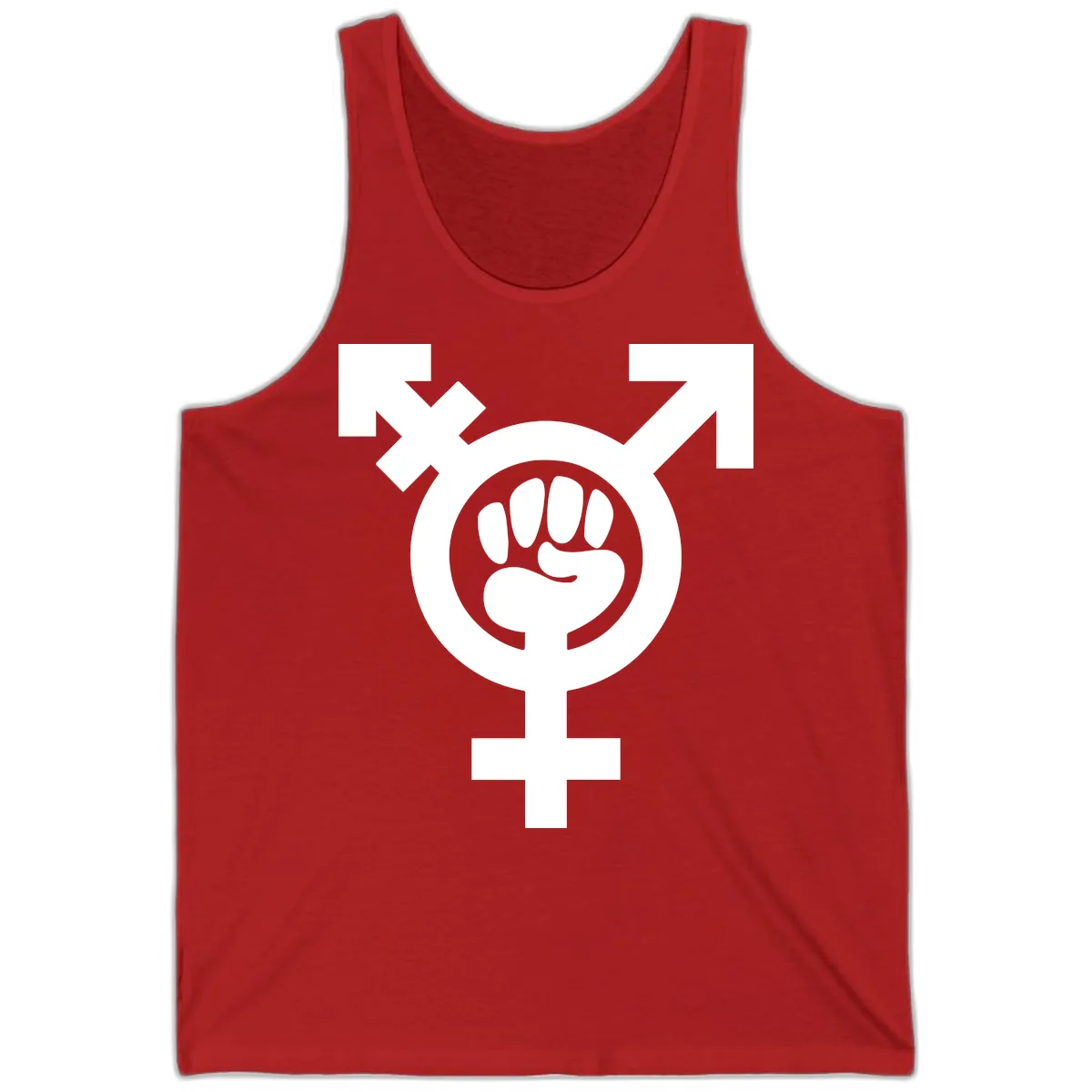 Feminist Power Fist Tank in Red