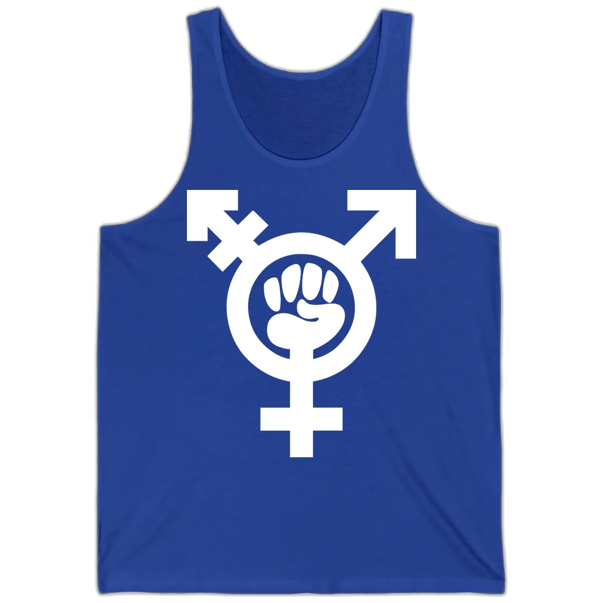 Feminist Power Fist Tank in True Royal