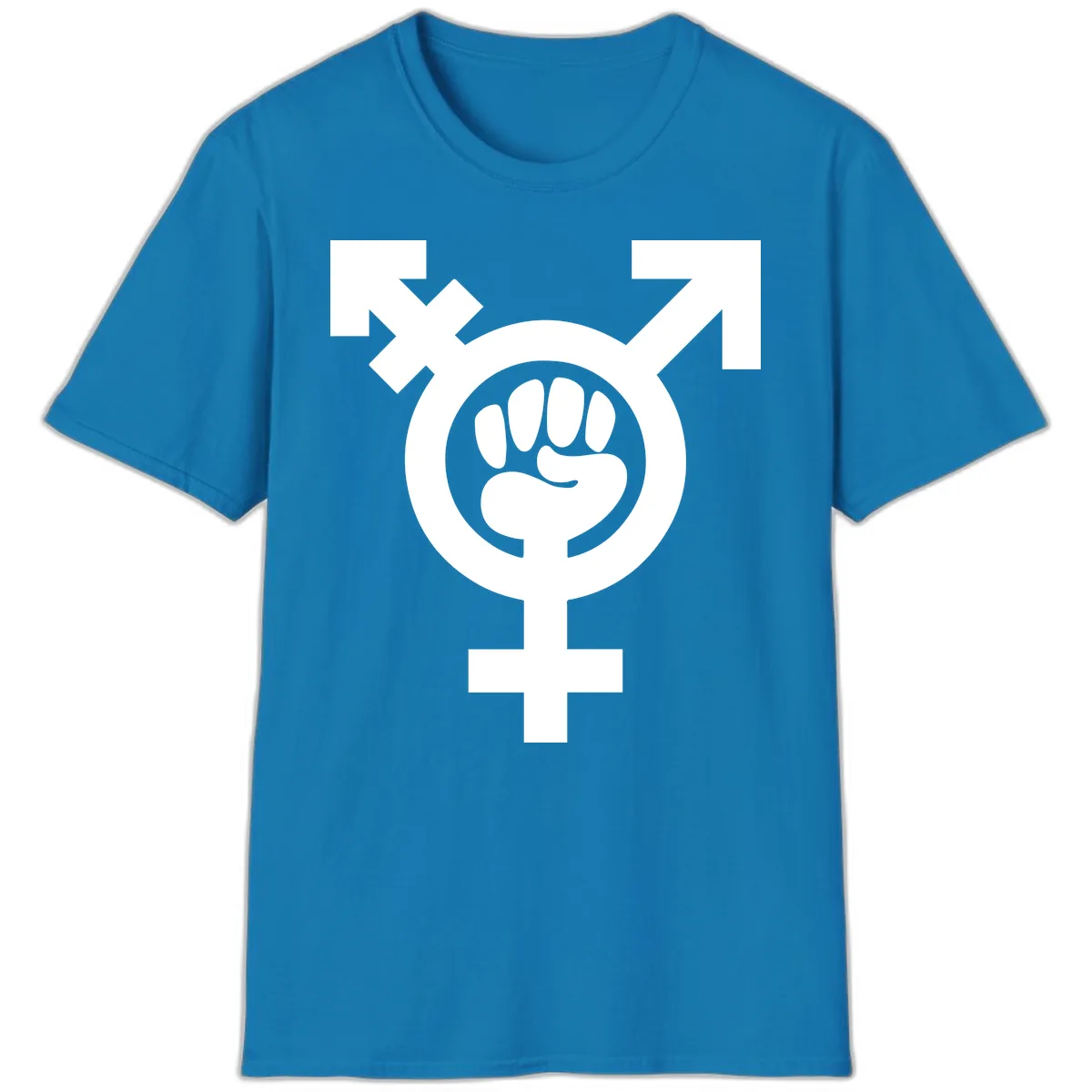 Feminist Power Fist T-Shirt in Sapphire