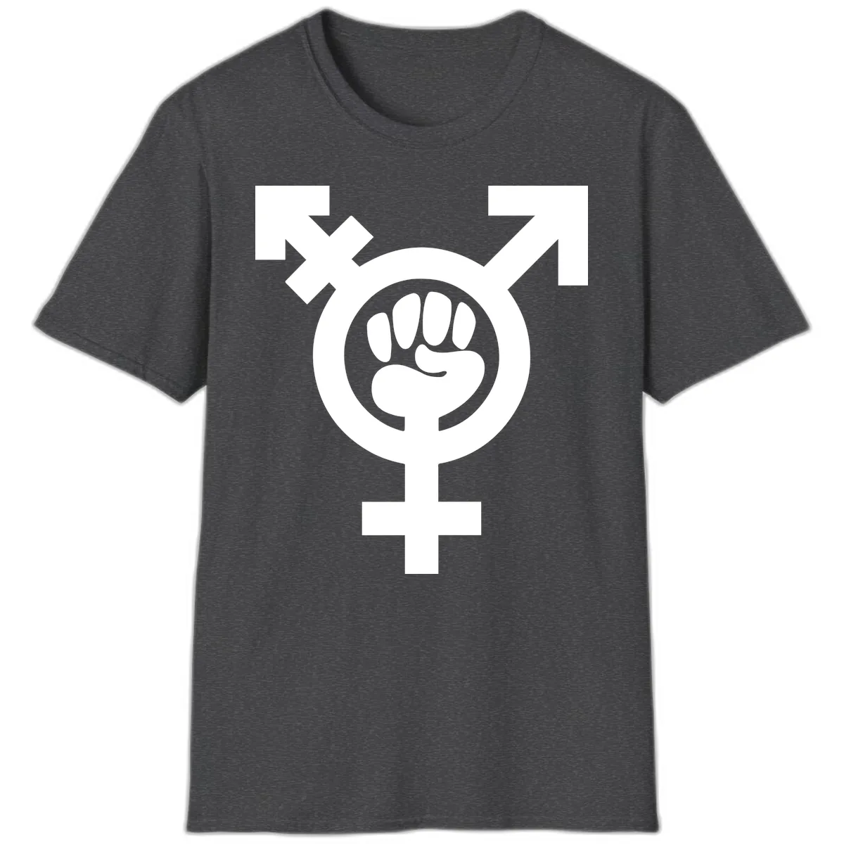 Feminist Power Fist T-Shirt in Dark Heather
