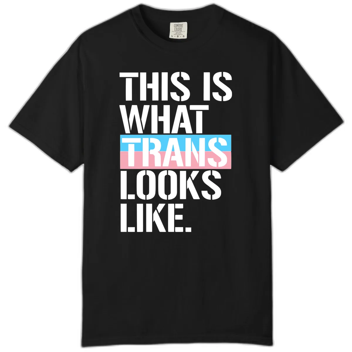 This Is What Trans Looks Like Comfort Color in Black