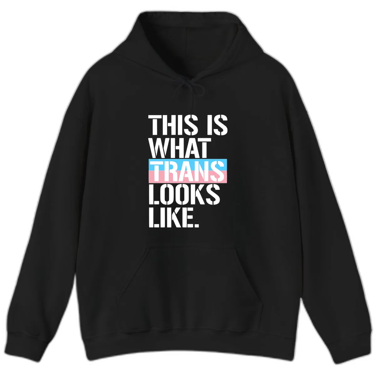 This Is What Trans Looks Like Hoodie in Black