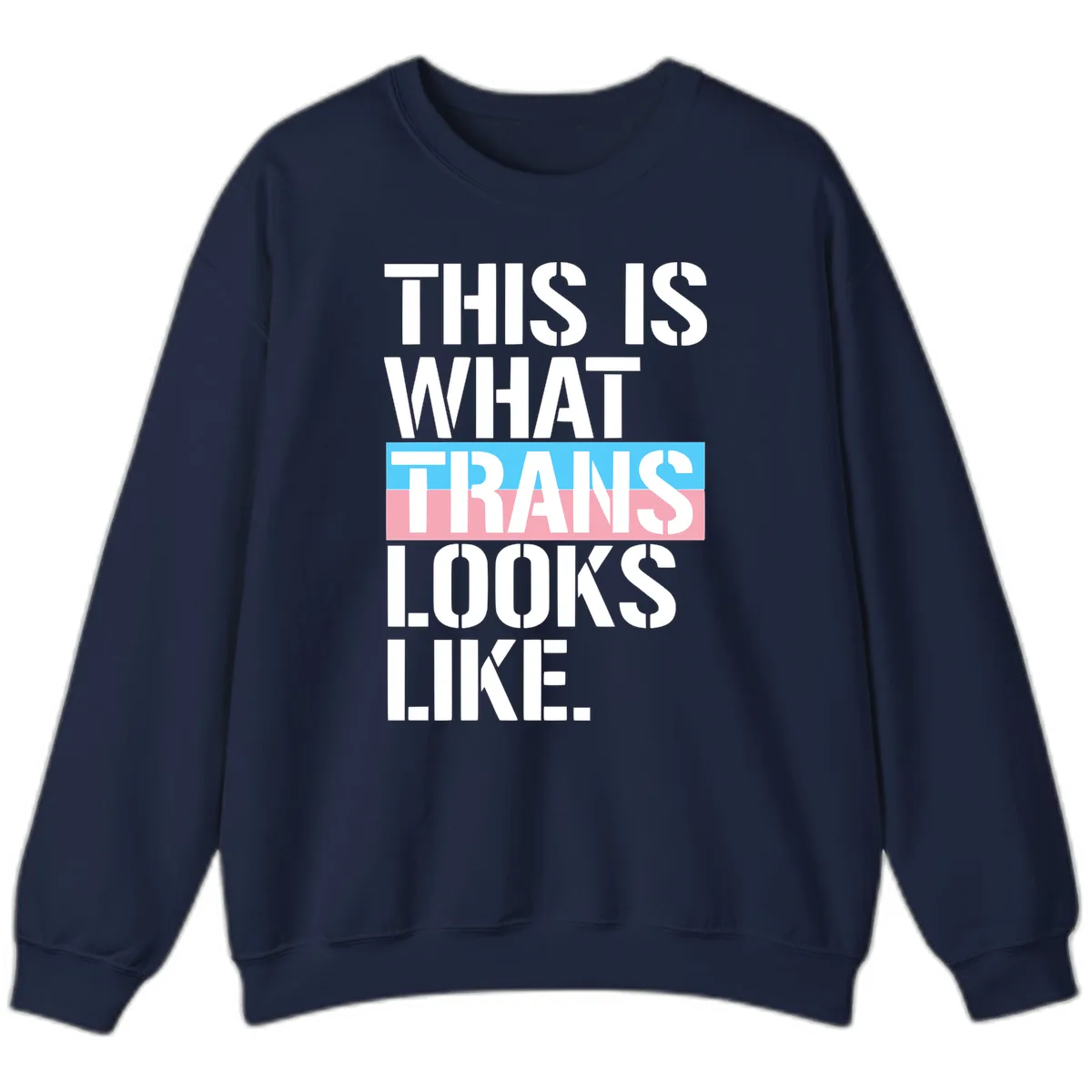 This Is What Trans Looks Like Sweatshirt in Navy