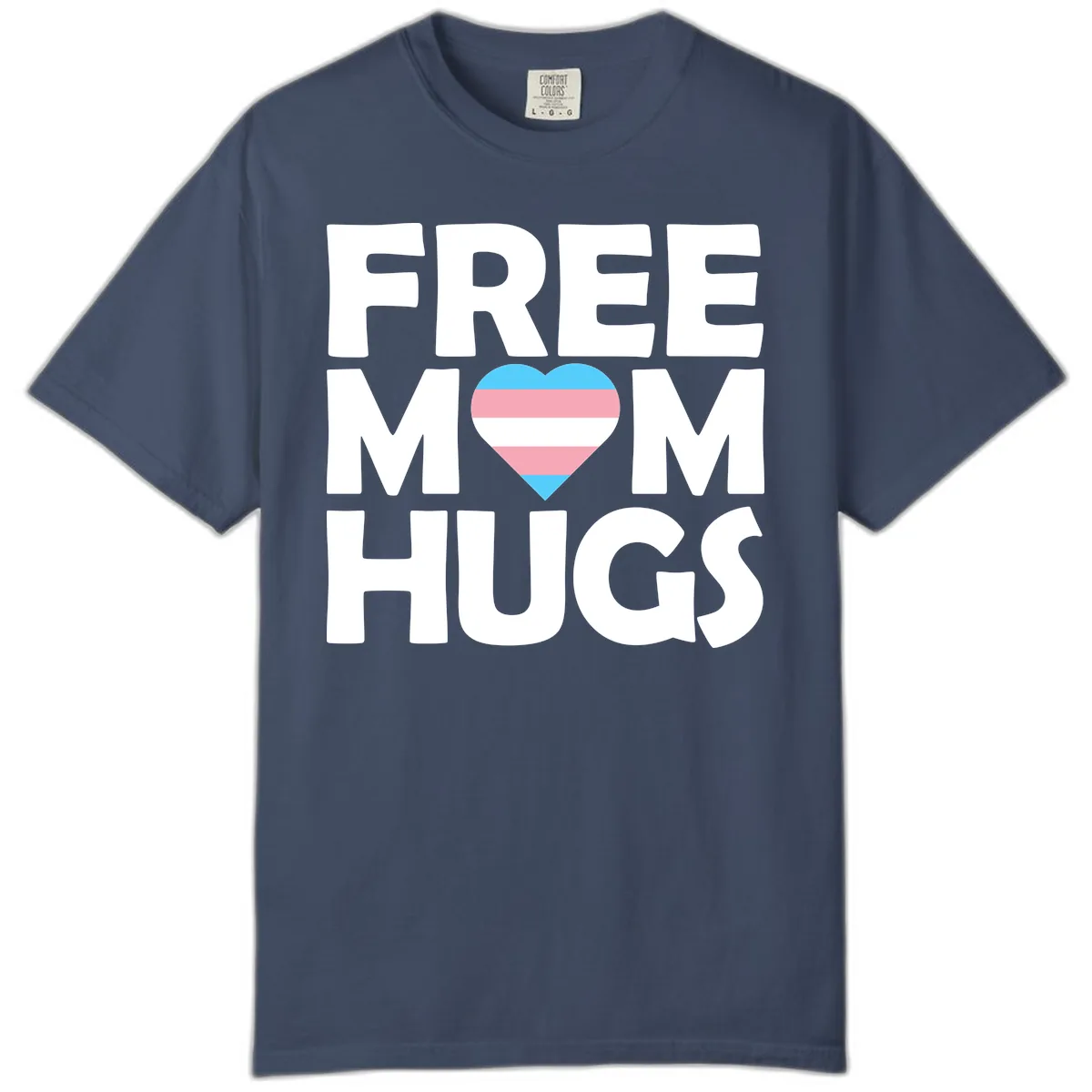 Free Mom Hugs Pride Heart Comfort Color in Midnight