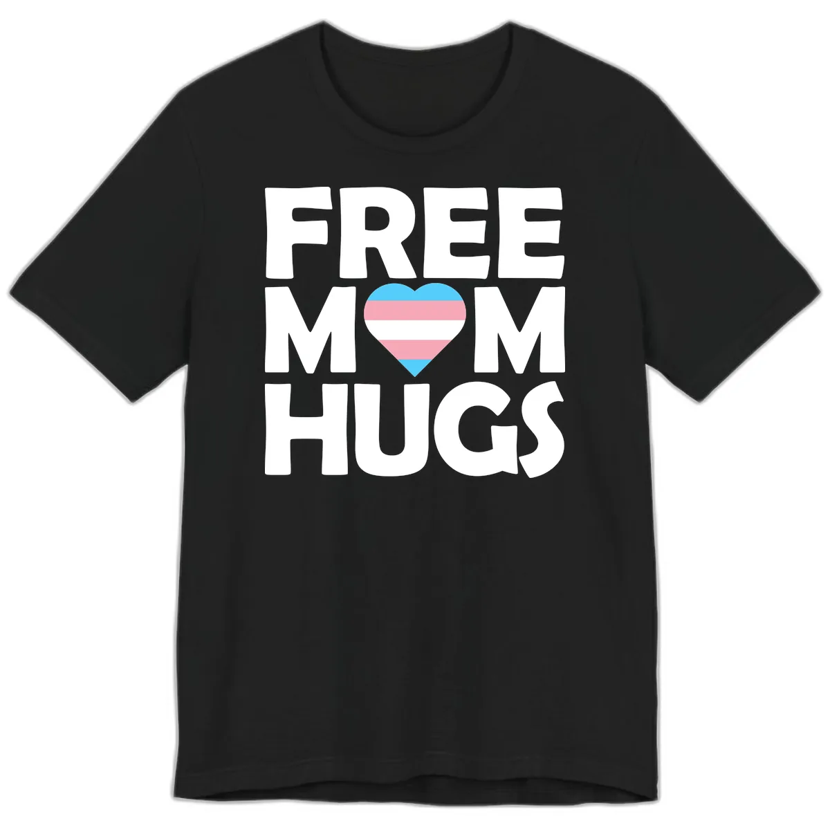 Free Mom Hugs Pride Heart Premium T-Shirt in Black