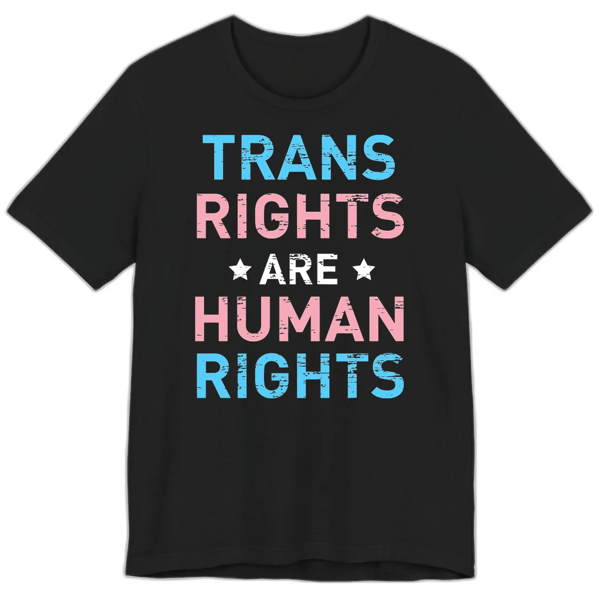 Trans Rights Are Human Rights Premium T-Shirt in Black