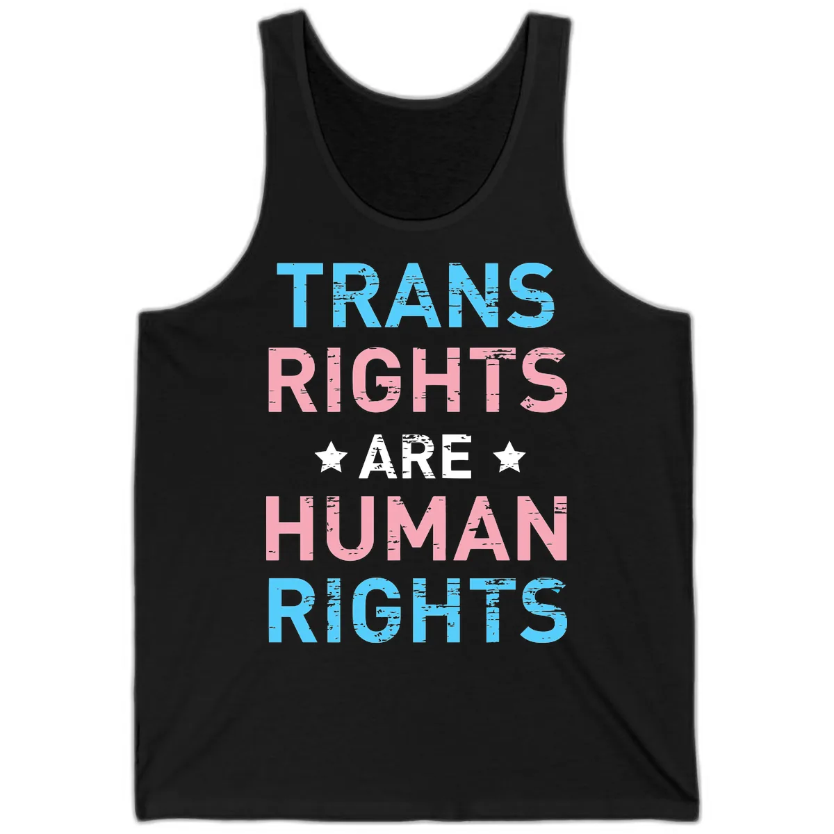 Trans Rights Are Human Rights Tank in Black