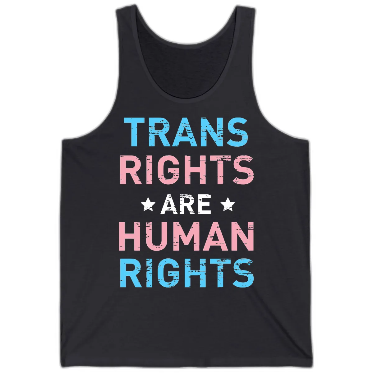 Trans Rights Are Human Rights Tank in Dark Grey