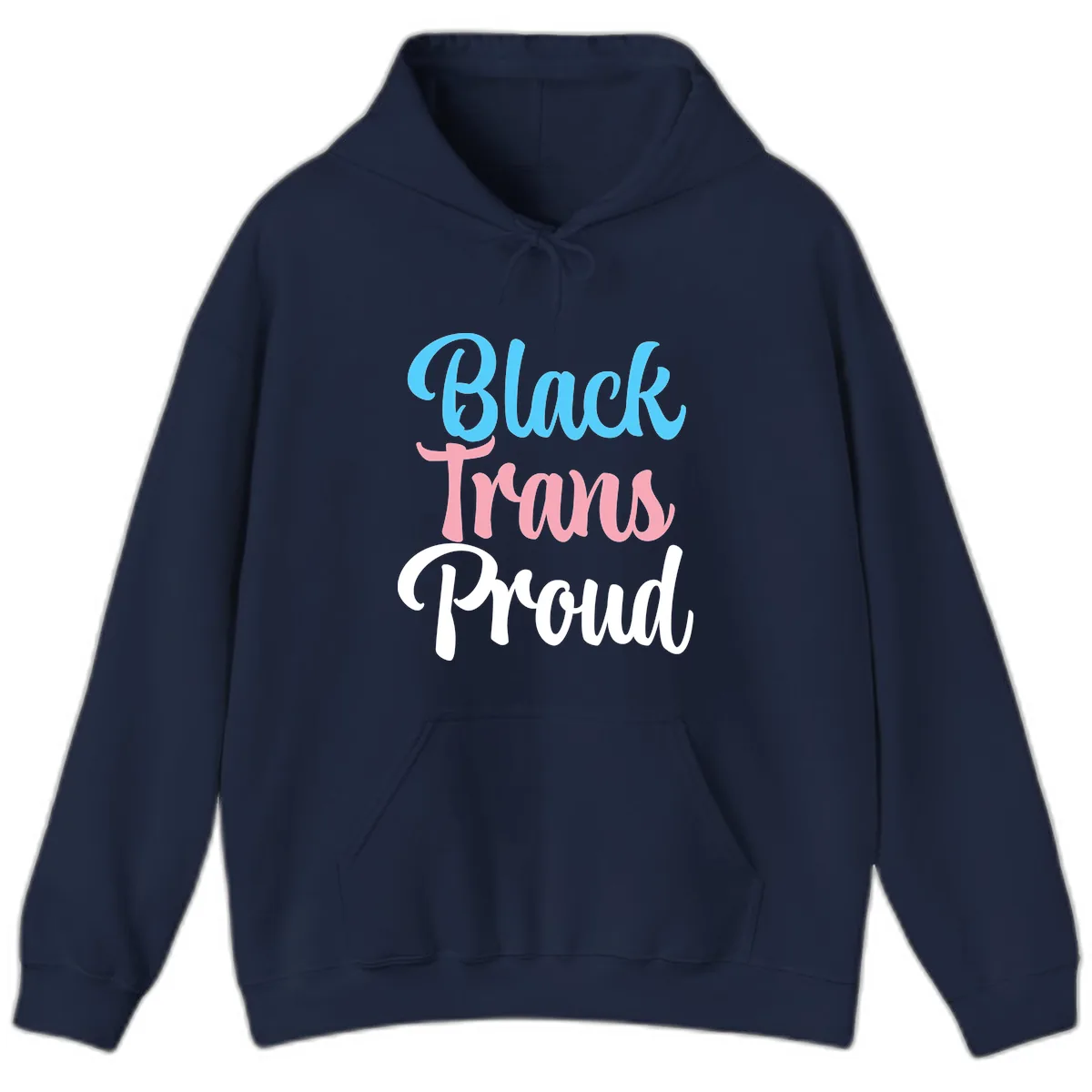 Block Trans Proud Hoodie in Navy