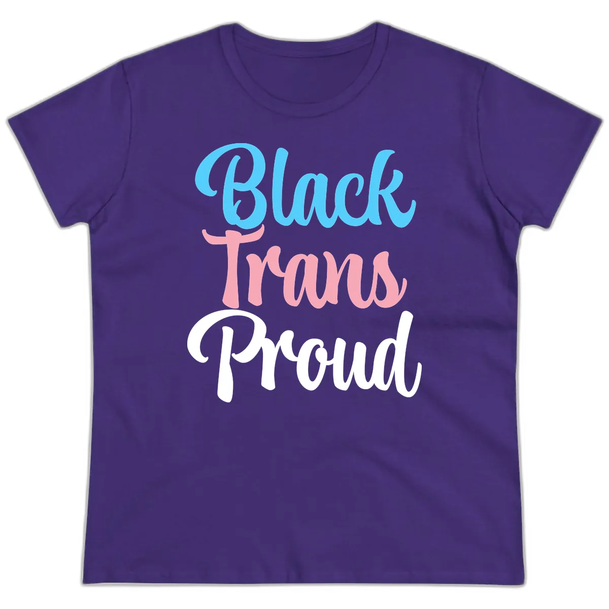 Block Trans Proud Ladies Tee in Purple