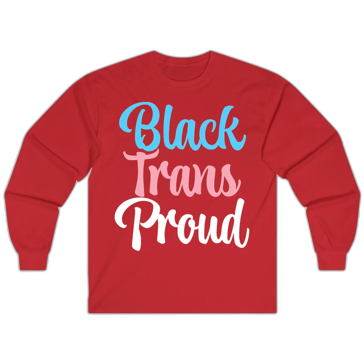 Block Trans Proud Long Sleeve in Red